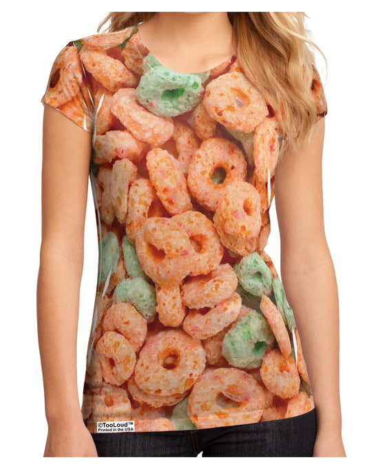 Orange and Green Cereal All Over Juniors Sub Tee Dual Sided All Over Print-TooLoud-White-Small-Davson Sales
