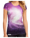 Purple Galaxy AOP Juniors Petite Sub Tee Dual Sided All Over Print-TooLoud-White-Small-Davson Sales