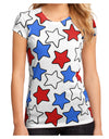 Red White And Blue Stars Juniors Sub Tee Dual Sided by TooLoud-TooLoud-White-Small-Davson Sales