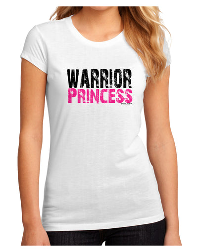 Warrior Princess Pink Juniors Sublimate Tee-TooLoud-White-Small-Davson Sales