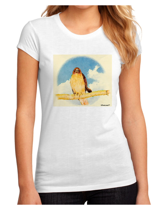 Red-tailed Hawk Juniors Sublimate Tee-TooLoud-White-Small-Davson Sales