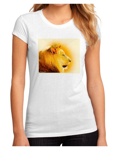 Lion Watercolor 3 Juniors Sublimate Tee-TooLoud-White-Small-Davson Sales