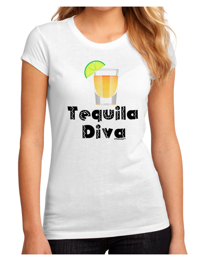 Tequila Diva - Cinco de Mayo Design Juniors Sublimate Tee by TooLoud-Womens T-Shirt-TooLoud-White-Small-Davson Sales