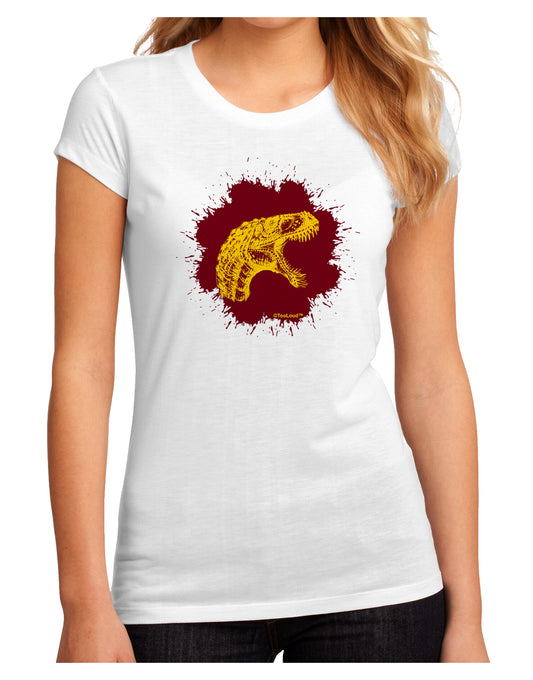 Jurassic Dinosaur Face Blood Splatter Juniors Sublimate Tee by TooLoud-Womens T-Shirt-TooLoud-White-Small-Davson Sales