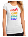 Hardcore Feminist - Rainbow Juniors Sublimate Tee-TooLoud-White-Small-Davson Sales