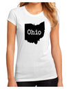 Ohio - United States Shape Juniors Sublimate Tee by TooLoud-Womens T-Shirt-TooLoud-White-Small-Davson Sales