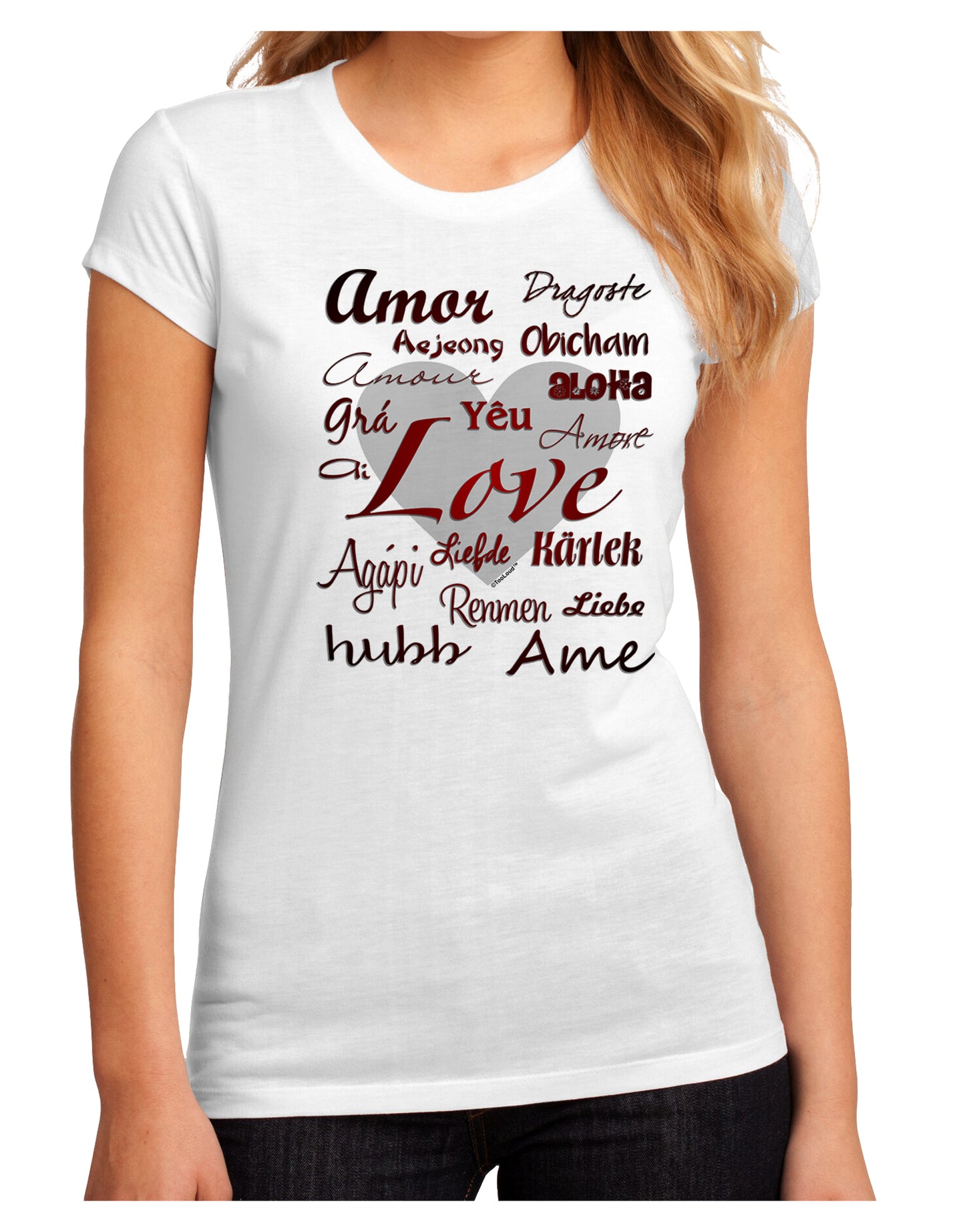 Love Languages Juniors Petite Sublimate Tee by TooLoud-Womens T-Shirt-TooLoud-White-Small-Davson Sales