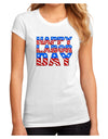 Happy Labor Day ColorText Juniors Sublimate Tee-TooLoud-White-Small-Davson Sales