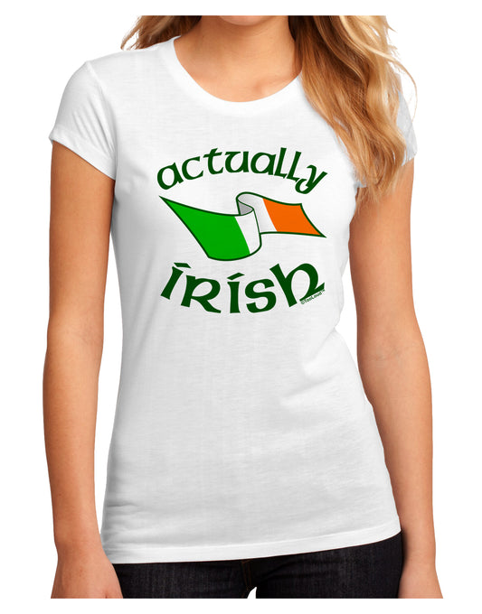 Actually Irish Juniors Petite Sublimate Tee-TooLoud-White-Small-Davson Sales