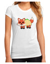 Cute Taco Fox Juniors Petite Sublimate Tee-TooLoud-White-Small-Davson Sales