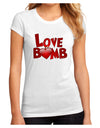 Love Bomb Text Juniors Petite Sublimate Tee-TooLoud-White-Small-Davson Sales