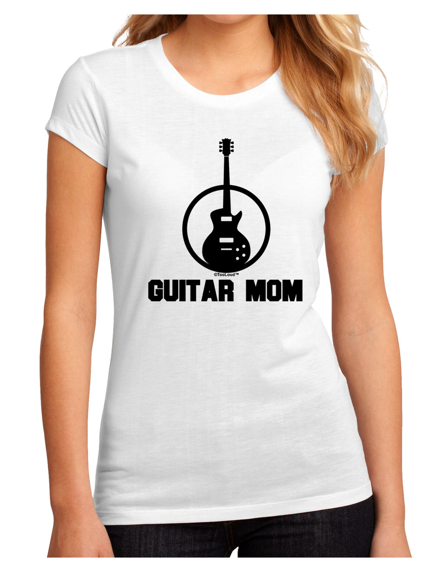 Guitar Mom - Mother's Day Design Juniors Sublimate Tee-TooLoud-White-Small-Davson Sales