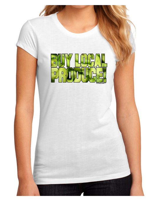 Buy Local - Jalapenos Text Juniors Sublimate Tee-TooLoud-White-Small-Davson Sales