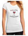 Wine a Little Juniors Petite Sublimate Tee by TooLoud-Womens T-Shirt-TooLoud-White-Small-Davson Sales