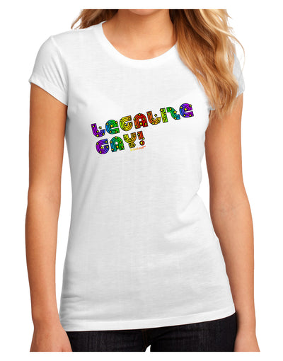 Legalize Gay - Rainbow Juniors Sublimate Tee-Womens T-Shirt-TooLoud-White-Small-Davson Sales