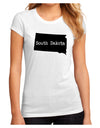 South Dakota - United States Shape Juniors Sublimate Tee by TooLoud-Womens T-Shirt-TooLoud-White-Small-Davson Sales