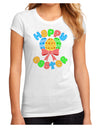 Happy Easter Easter Eggs Juniors Sublimate Tee by TooLoud-Womens T-Shirt-TooLoud-White-Small-Davson Sales