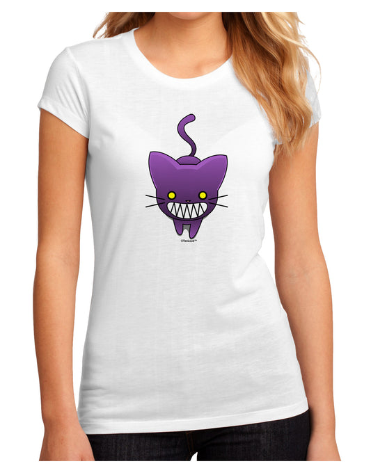 Evil Kitty Juniors Petite Sublimate Tee-TooLoud-White-Small-Davson Sales
