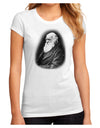 Charles Darwin Black and White Juniors Sublimate Tee by TooLoud-Womens T-Shirt-TooLoud-White-Small-Davson Sales