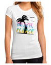 Beach Please - Summer Colors with Palm Trees Juniors Sublimate Tee-TooLoud-White-Small-Davson Sales