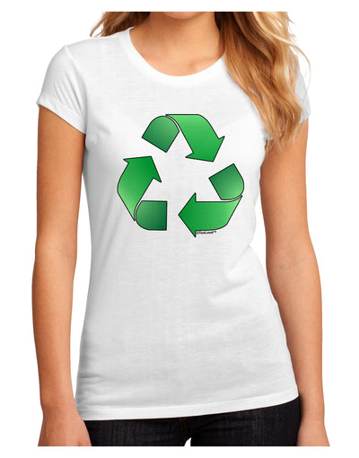 Recycle Green Juniors Sublimate Tee by TooLoud-Womens T-Shirt-TooLoud-White-Small-Davson Sales