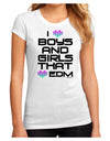 I Heart Boys and Girls That Heart EDM Juniors Sublimate Tee-TooLoud-White-Small-Davson Sales