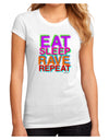 Eat Sleep Rave Repeat Color Juniors Sublimate Tee by TooLoud-Womens T-Shirt-TooLoud-White-Small-Davson Sales