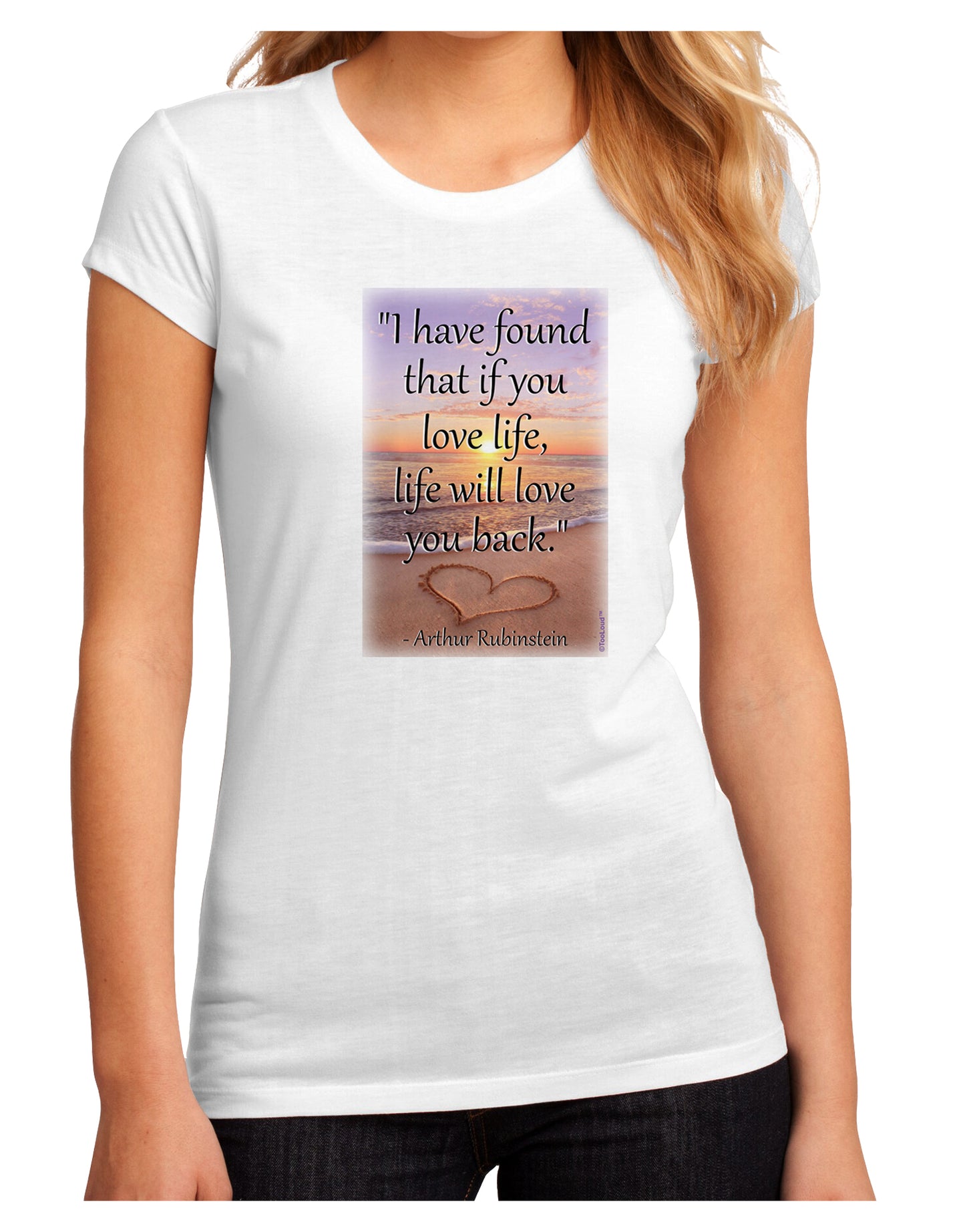 Life Will Love You Back Juniors Petite Sublimate Tee by TooLoud-Womens T-Shirt-TooLoud-White-Small-Davson Sales