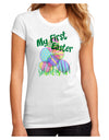 My First Easter Gel Look Print Juniors Petite Sublimate Tee-TooLoud-White-Small-Davson Sales