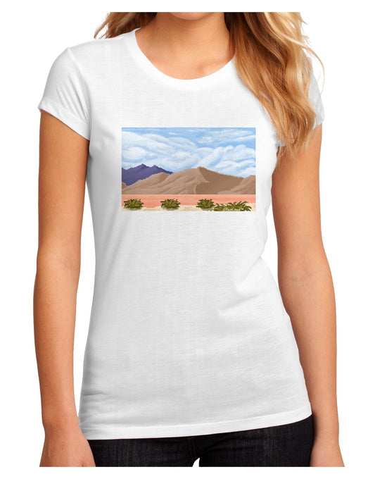 Pixel Landscape - Desert Juniors Sublimate Tee-TooLoud-White-Small-Davson Sales