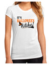 It's Halloween Witches Hat Juniors Sublimate Tee-TooLoud-White-Small-Davson Sales