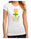 Easter Tulip Design - Yellow Juniors Sublimate Tee by TooLoud-Womens T-Shirt-TooLoud-White-Small-Davson Sales