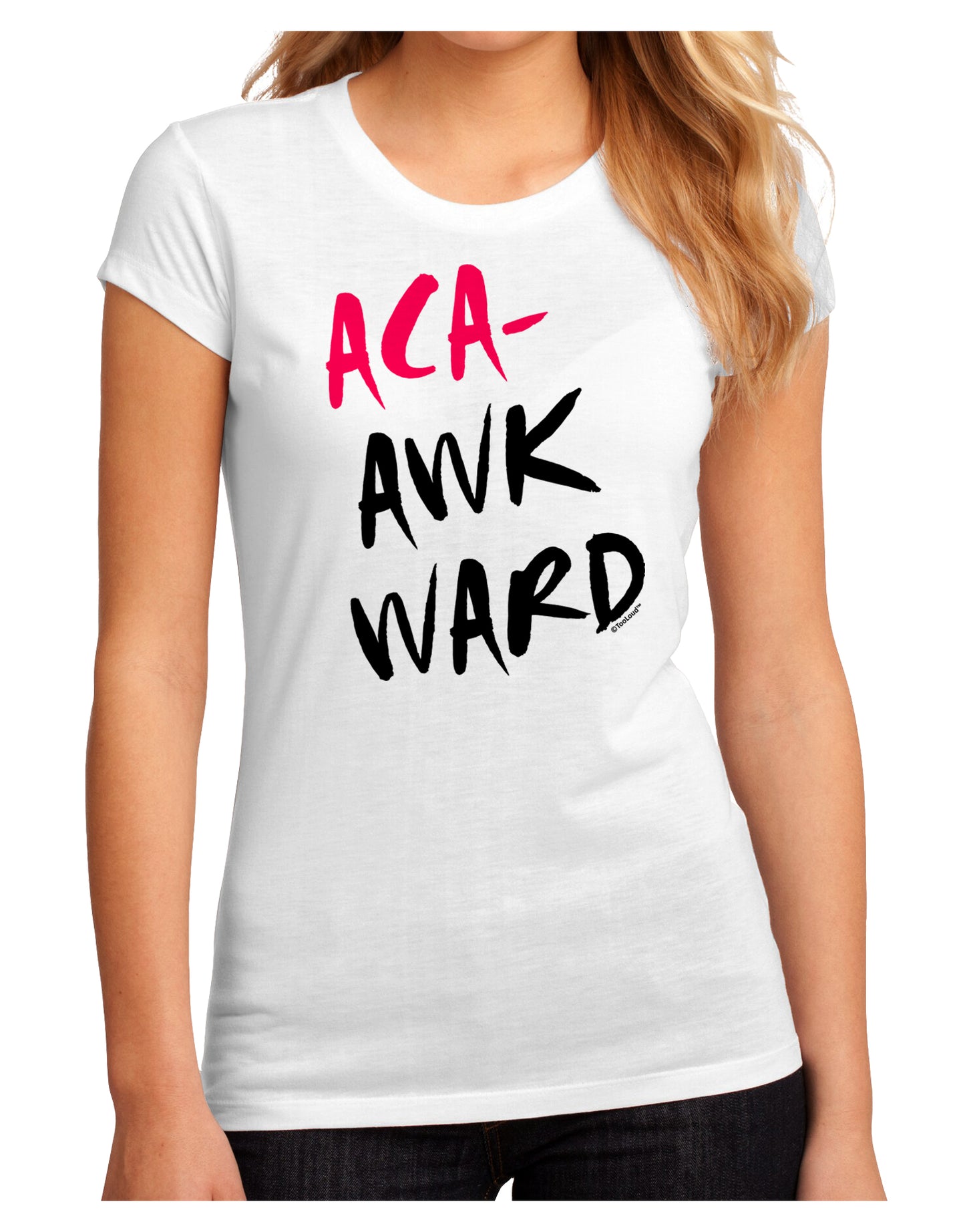 Aca-Awkward Juniors Sublimate Tee-TooLoud-White-Small-Davson Sales