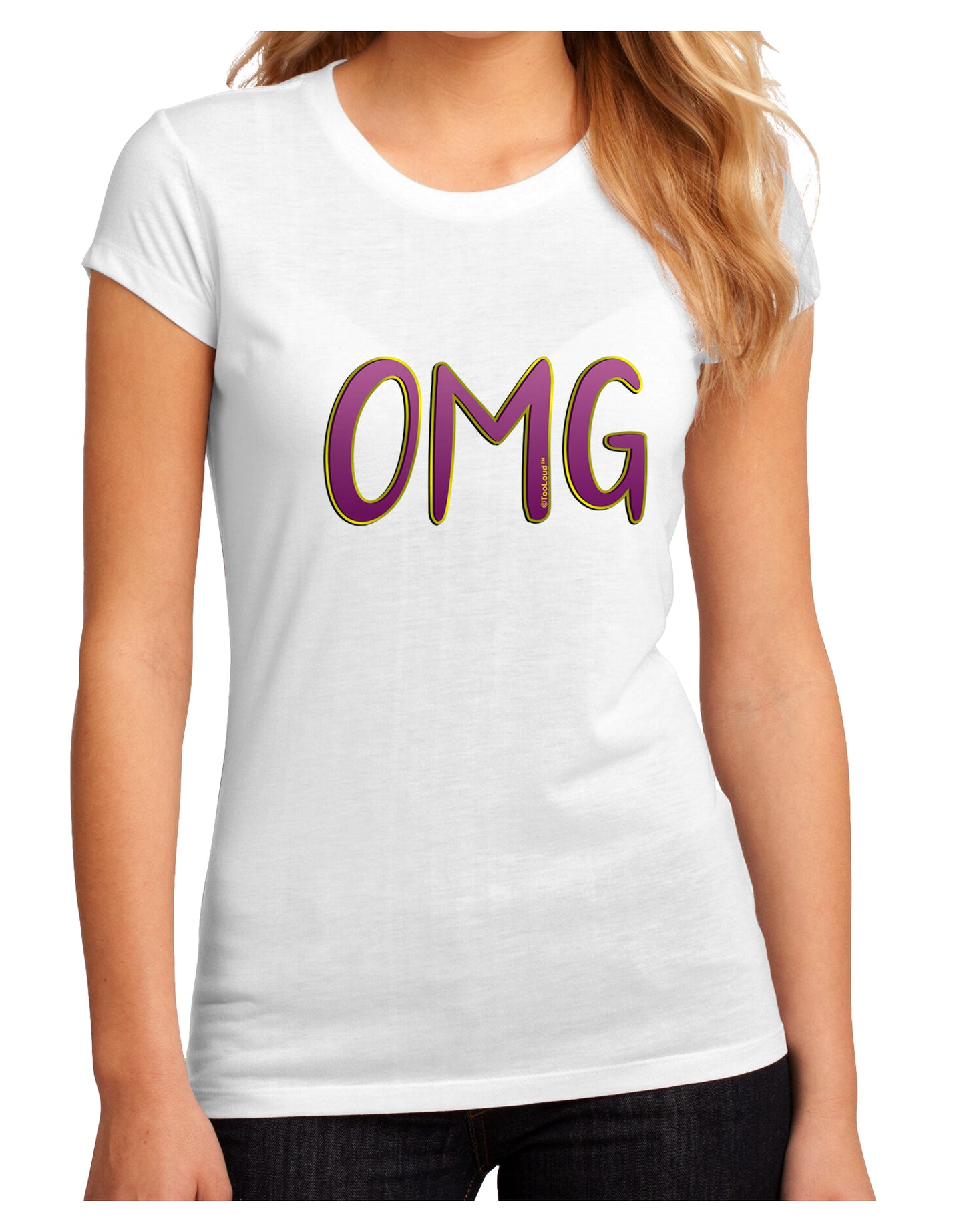 OMG Juniors Petite Sublimate Tee by TooLoud-Womens T-Shirt-TooLoud-White-Small-Davson Sales