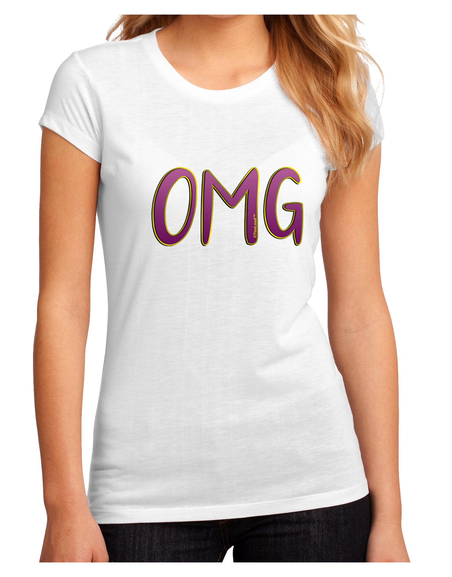 OMG Juniors Petite Sublimate Tee by TooLoud-Womens T-Shirt-TooLoud-White-Small-Davson Sales