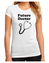 Future Doctor Distressed Juniors Sublimate Tee-TooLoud-White-Small-Davson Sales