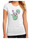 Bunny Hatching From Egg Juniors Petite Sublimate Tee-TooLoud-White-Small-Davson Sales