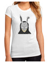 Scary Buny Face Watercolor Juniors Sublimate Tee-TooLoud-White-Small-Davson Sales