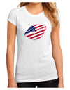 American Flag Lipstick Juniors Sublimate Tee-TooLoud-White-Small-Davson Sales