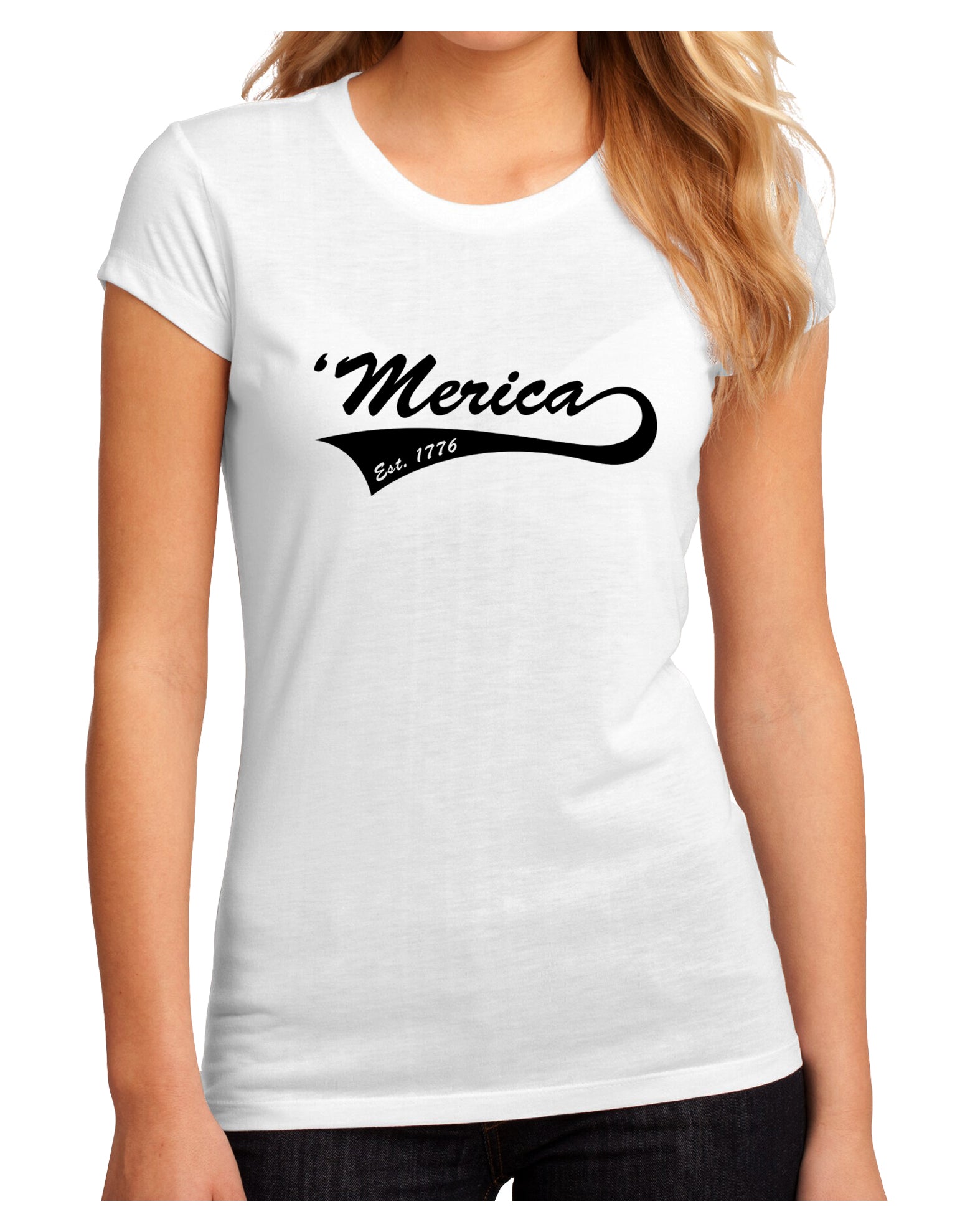 Merica Established 1776 Juniors Sublimate Tee by TooLoud-Womens T-Shirt-TooLoud-White-Small-Davson Sales