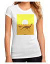 Jurassic Dinosaur Sunrise Juniors Sublimate Tee by TooLoud-Womens T-Shirt-TooLoud-White-Small-Davson Sales