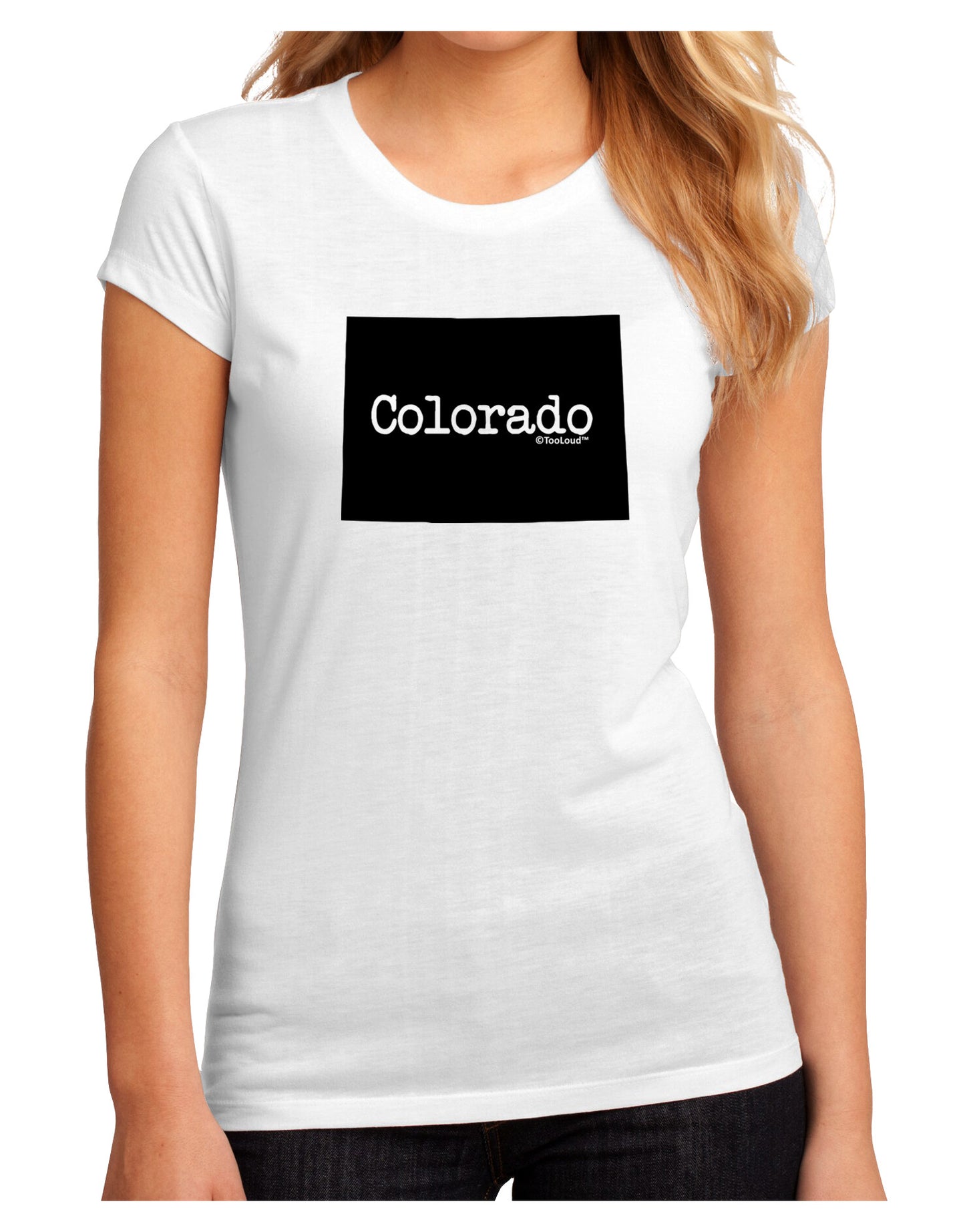 Colorado - United States Shape Juniors Sublimate Tee by TooLoud-Womens T-Shirt-TooLoud-White-Small-Davson Sales