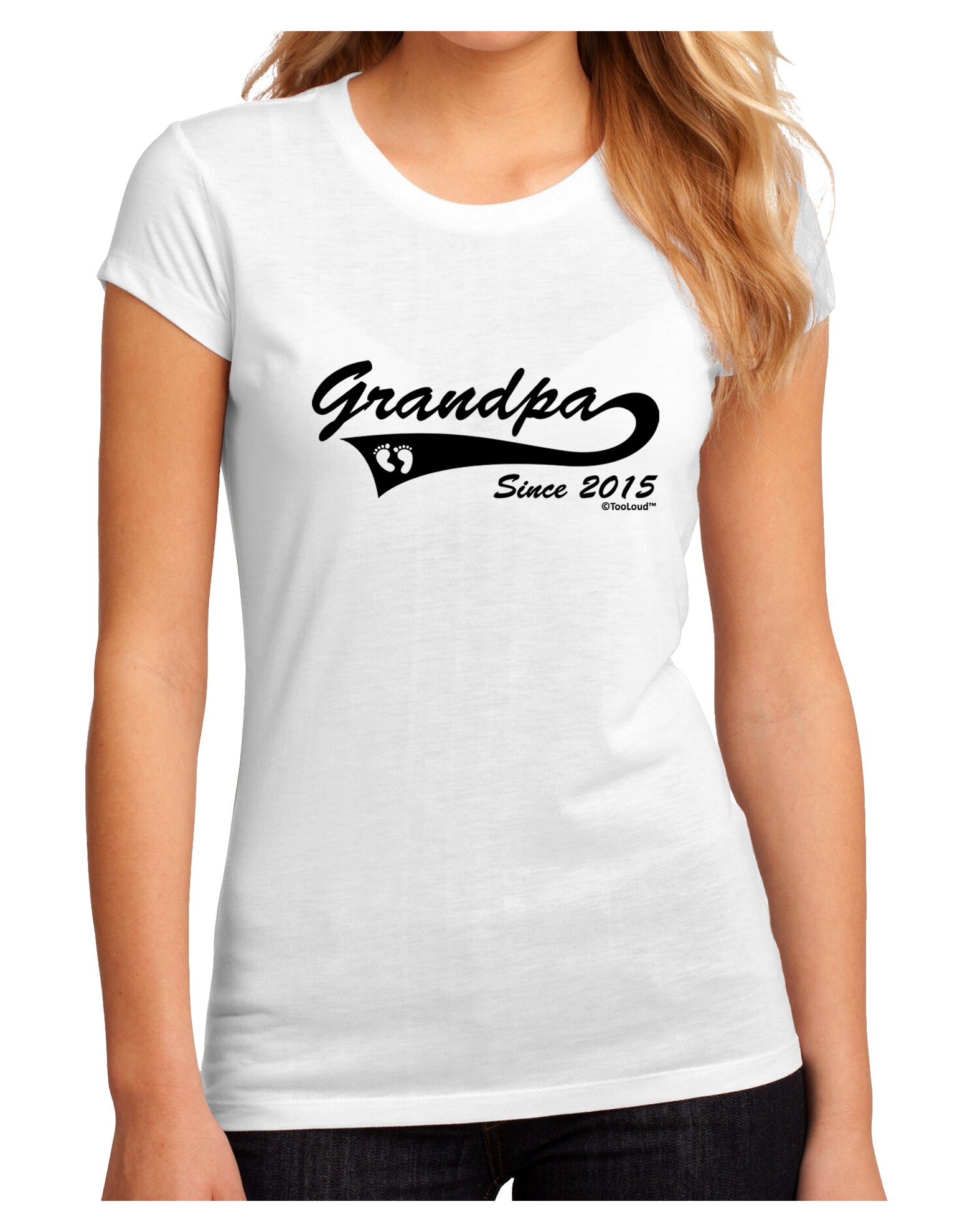 Grandpa Since 2015 Juniors Sublimate Tee by TooLoud-Womens T-Shirt-TooLoud-White-Small-Davson Sales