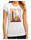 Hotdog in a Hallway Juniors Petite Sublimate Tee-TooLoud-White-Small-Davson Sales