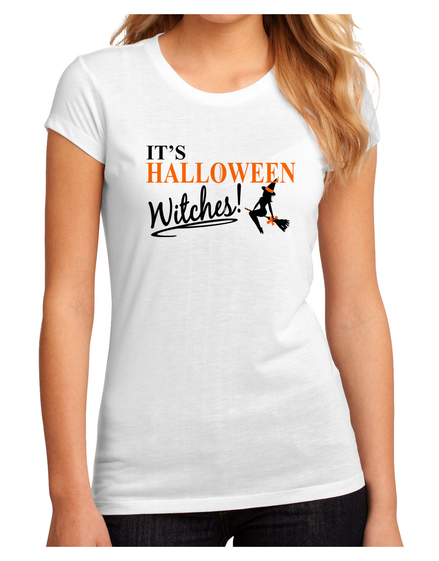 It's Halloween Witches Juniors Sublimate Tee-TooLoud-White-Small-Davson Sales