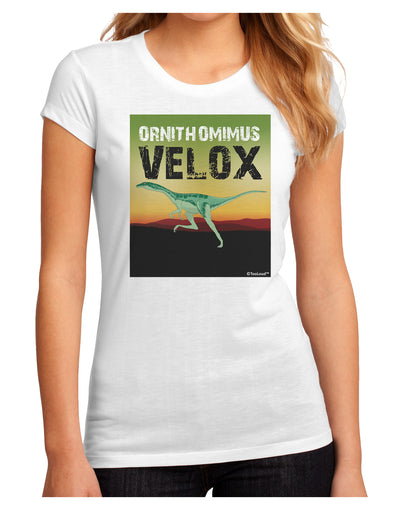 Ornithomimus Velox - With Name Juniors Sublimate Tee by TooLoud-Womens T-Shirt-TooLoud-White-Small-Davson Sales