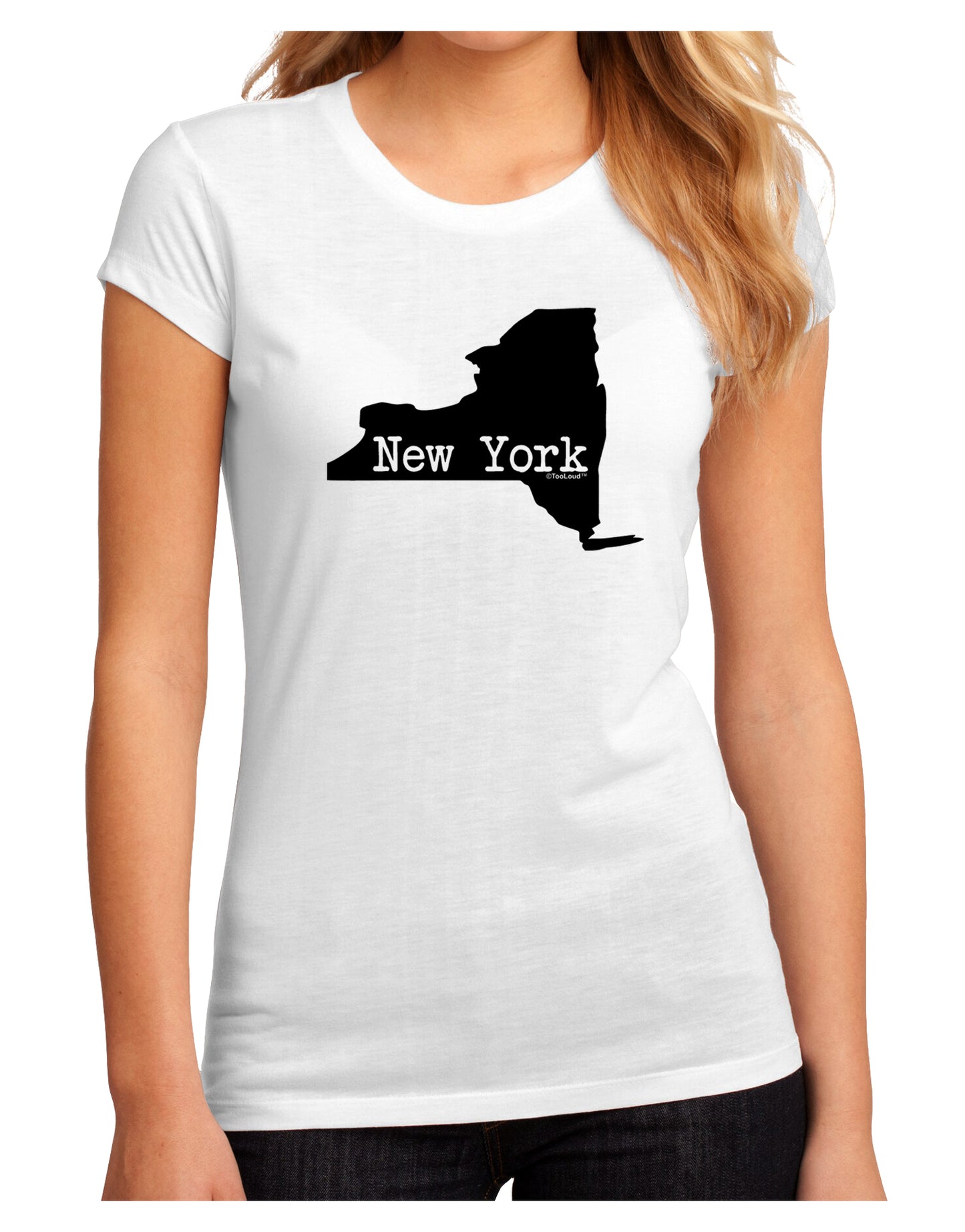 New York - United States Shape Juniors Sublimate Tee by TooLoud-Womens T-Shirt-TooLoud-White-Small-Davson Sales