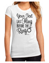 Personalized Bachelorette Party - Last Fling Before the Ring Juniors Sublimate Tee-TooLoud-White-Small-Davson Sales