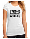 Strong Independent Woman Juniors Petite Sublimate Tee-TooLoud-White-Small-Davson Sales