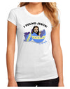 I Found Jesus - Easter Egg Juniors Petite Sublimate Tee-TooLoud-White-Small-Davson Sales